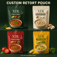 Sachets Doypack personnalisés recyclables de qualité alimentaire, haute barrière, pour repas préparés, sauces et soupes