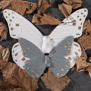 Merlin Living, mariposa de cerámica moderna, decoración de escritorio, accesorio dorado multicolor para el hogar, diseño Art <span class=keywords><strong>Deco</strong></span> para sala de estar - Product Image 6