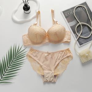Ensemble <span class=keywords><strong>Soutien</strong></span>-<span class=keywords><strong>Gorge</strong></span> Push-Up à Armatures et Culotte en <span class=keywords><strong>Dentelle</strong></span> Sexy avec Nœud, Bonne Qualité Style Magnifique Personnalisé - Product Image 2