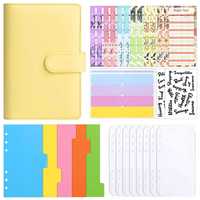 Carnet de budget en cuir PU pour la gestion des finances, avec enveloppes pour espèces, format A6, à feuilles mobiles, vente en gros