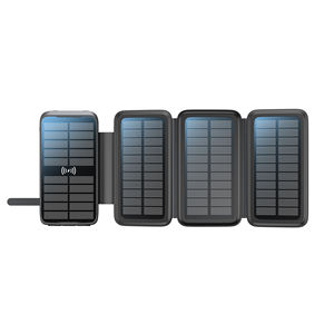 <span class=keywords><strong>2025</strong></span>年OEM 20000mAh大容量高速充電ポータブルワイヤレス充電器内蔵ケーブルソーラーパワーバンク - Product Image 3