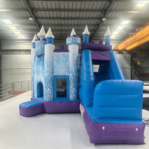 <span class=keywords><strong>Castillo</strong></span> Inflable con Tobogán, Combo Inflable de Brincolín con Diseño de Nieve Congelada, para Centros Comerciales y Promociones de Diversión - Product Image 2