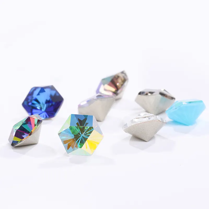 Xichuan hexagonal caleidoscopio de K9 de pointback de cristal de diamantes de imitación para prendas de vestir accesorios de fabricación de la joyería