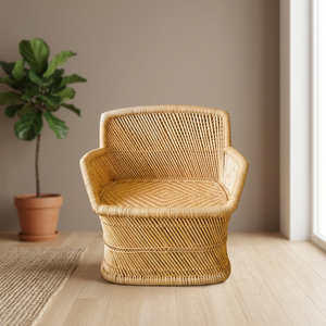 Handmade Modern Japanese Design Bamboo <b>Stool</b> Leather Upholstery Removable Cover Entry Bedroom Apartment Workshop School - Product Image 3