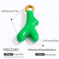 Collier et bracelet DIY en acier inoxydable avec pendentif goutte d'huile et diamant coloré, accessoires de pendentif cœur lune couleur bonbon en gros