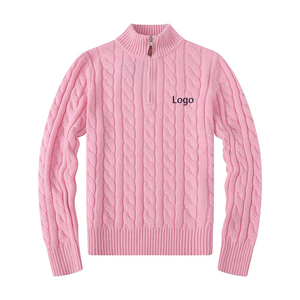 Pulls MUTIAN RL Horse avec logo personnalisé pour hommes et femmes, col montant, demi-zip, <span class=keywords><strong>pull</strong></span> décontracté Paul, tricot, haut décontracté # RL-023 - Product Image 4