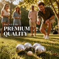 Boules de pétanque professionnelles en acier argenté, 8 boules, avec sac transparent durable, jeu de pelouse extérieur toutes saisons
