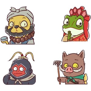 Autocollant magnétique pour réfrigérateur, petit monstre Langlangshan, version Q, dessin animé, décoratif, forme irrégulière, aimant puissant - Product Image 5