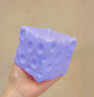 Mainan Dekompresi Baru OEM Jumbo Cheese Food Squeeze Toys PVA Slime Isi PVA untuk Menghilangkan Stres, Mainan Fidget untuk Anak-Anak