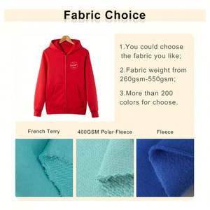 Custom Logo Street Style Hooded Sweatshirt Jacket Solid Color <b>Hoodie</b> Thick Fleece <b>Black</b> <b>Zip</b> <b>up</b> Hoodies Unisex - Product Image 2