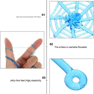 Novità di Halloween & Gag giocattolo per bambini creativo elastico scherzo arrampicata parete ragnatela zucca fantasma Design resistente TPR materiale - Product Image 2