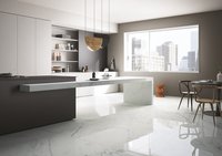 Carreaux muraux en marbre blanc et comptoir Produit élégant en pierre naturelle