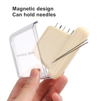 Tragbare Magnetische Nadelbox mit Nadelhalter Einfaches Plastik-Nähset für Näh- und Stickzubehör