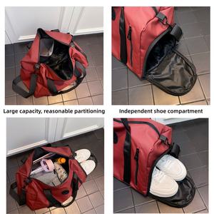 حقيبة رياضية متعددة الوظائف خفيفة الوزن ومتينة من أكسفورد لعام 2026، حقيبة يوغا محمولة بسحاب، حقيبة سفر لعطلة نهاية الأسبوع مع جيب أحذية قابل للفصل - Product Image 2