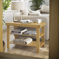 Banc moderne en bambou pour le changement des chaussures de la table d'appoint du salon-Convient pour l'entrée du salon, la chambre à coucher
