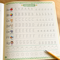 Cahier d'exercices réutilisable et personnalisé pour enfants, durable, écologique, avec rainures pour la pratique de l'écriture manuscrite, pour les enfants d'âge préscolaire