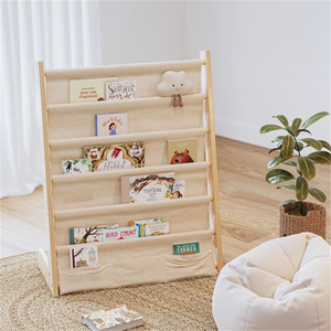 Giá sách gỗ cho trẻ nhỏ, giá trưng bày sách, kệ sách gỗ để đồ cho trẻ mẫu giáo - Product Image 6