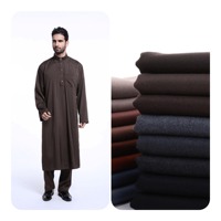 Hochwertige kunden spezifische 32*32 90*78 120gsm umwelt freundliche organische gesponnene Polyester Plain Woven Fabric Herren Jungen arabische Thobe Shirts