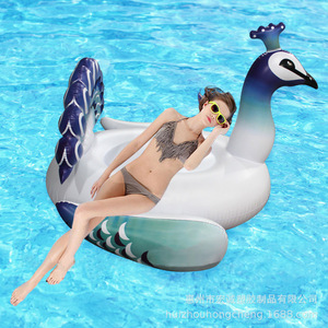 Inflatable Peacock Floating Bed 190Cm PVC Adult Swim Ring Pool Float - Product Image 4