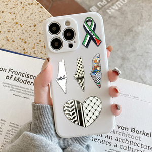 Diseños listos gratis Palestina sandía triángulo corazón diseño pegatinas de Metal cartel móvil insignia Pin - Product Image 3