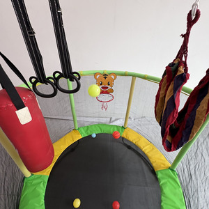 55 inch trẻ em Mini <span class=keywords><strong>Trampoline</strong></span> với an toàn bên ngoài bao vây <span class=keywords><strong>Net</strong></span> thẳng cực cấu trúc cho trong nhà sử dụng ngoài trời - Product Image 6