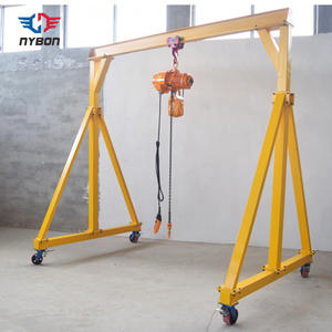 1 طن صغير محمول ورشة عمل رافعة جسرية أبعاد قابلة للطي رافعة جسرية صغيرة - Product Image 2