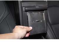 Boîte de rangement transparente cachée pour Model 3 Model Y 2017-2019, couvercle de boîte d'accoudoir, boîte de rangement pour la confidentialité