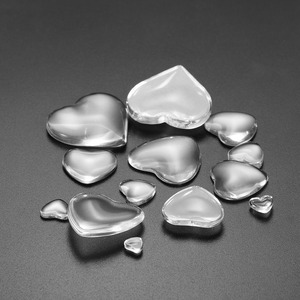 Matériel d'incrustation en verre en forme de cœur pour la fabrication de bracelets, composants de bijoux en verre transparent Ac0419 - Product Image 3