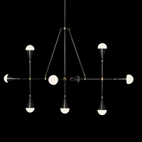 XZ, estructuras cónicas triangulares oscuras, candelabros Vintage de techo de latón envejecido, decoración de techo, diseño colgante de latón Led lineal