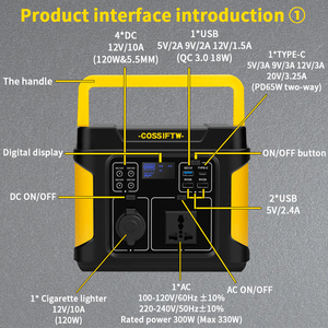 300 Wát 245wh 66000mAh xách tay năng lượng mặt trời Trạm điện với bảng điều khiển điện AC/DC Cung cấp điện cho cắm trại du lịch ngoài trời khẩn cấp sao lưu - Product Image 5