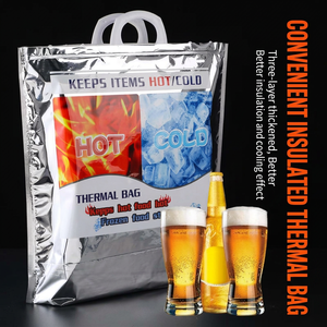 Sac isotherme jetable en aluminium avec poignée en plastique thermique, personnalisable avec logo, pour aliments chauds et froids - Product Image 6
