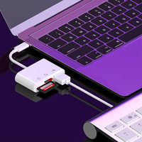 Micro hub 3 en 1, lector de tarjetas otg, SD, TF