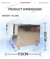 Cuve de fusion carrée en acier inoxydable de 250 L pour cire, chauffage à l'huile thermique, avec barre chauffante électrique pour la fabrication de bougies et de cire de soja