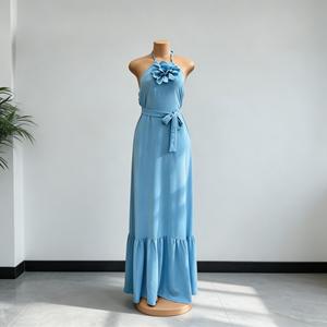 Abito Estivo da Donna all'Ingrosso, Nuovo Modello per Vacanze, Stampa Floreale, Casual, Spalle Scoperte, Vestibilità <span class=keywords><strong>Slim</strong></span> - Product Image 4