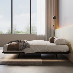Muebles de dormitorio para <span class=keywords><strong>hotel</strong></span>, cama doble flotante elegante y simple - Product Image 4