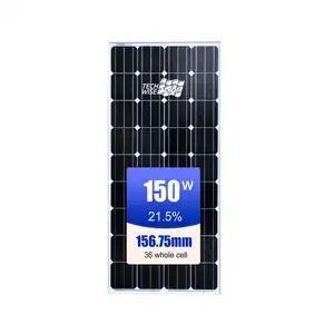 太陽光発電ソーラーパワーパネル150Wフルブラックソーラーパネル売れ筋