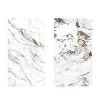 Carreaux de sol en porcelaine effet pierre de luxe Guangdong Foshan 600x1200 haut de gamme, veinés or, pour villas et salons, antidérapants