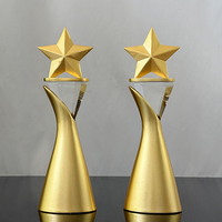 Trophée personnalisé en métal or, argent, cuivre, trophée en cristal personnalisé