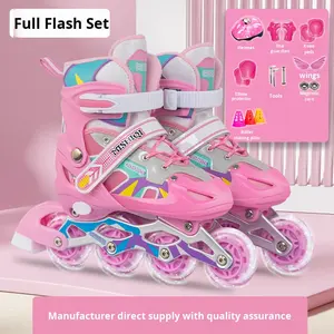 <span class=keywords><strong>Pattini</strong></span> <span class=keywords><strong>a</strong></span> <span class=keywords><strong>Rotelle</strong></span> per Bambini, Monopattini in PU e Rete con Ruote Luminose, Taglia Regolabile per Ragazze e Ragazzi - Product Image 5