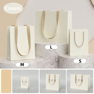 Custom Luxury LUOYI Brand Printed Cardboard Kraft Shopping Packaging Paper Bag <b>Gift</b> Bags Your Own Logo Letter Pattern Handled - Product Image 4
