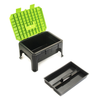 Étui rigide en plastique pour le rangement de l'artisanat Boîte à outils de rangement domestique Tabouret escabeau de rangement