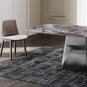 Ensemble table à manger haut de gamme 8 places dessus en marbre meubles de restaurant table à manger et ensemble de chaises pour 6 personnes - Product Image 4