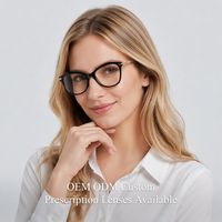 Montures de lunettes optiques œil-de-chat en acétate pour femmes, branches métalliques, accent diamant, pour lecture et utilisation sur ordinateur