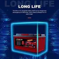 Batterie au lithium LiFePO4 à décharge profonde UPNRG 12,8 V 60 Ah/80 Ah, protection IP67, 3000 cycles, -20~60°C, certifiée CE, alimentation automobile
