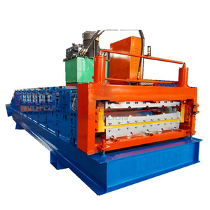 เครื่องทำกระเบื้องเคลือบผนังสองชั้นแผงหลังคาใช้เครื่องจักรขึ้นรูปม้วน - Product Image 4