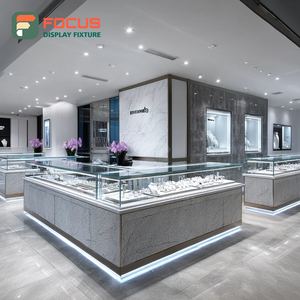 Sistema de Exhibición para Joyería de Lujo, Vitrina de Vidrio con Acabado Laminado para Tiendas de Marca - Product Image 2