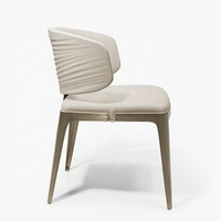 Chaise de salle à manger pour meubles de table à manger chaise de salle à manger moderne en cuir et acier inoxydable vente en gros d'usine
