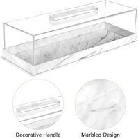 Rectangle Marbre Motif Transparent En Plastique Gâteau Plateau Couvercles Lucite Couverture Pâtisserie Vitrine Dessert Titulaire Cookie Boîtes De Rangement Bacs