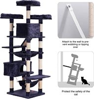 Fabricant personnalisé vente en gros bois sisal grand arbre à chat tour griffoir chat condo tour moderne chat escalade arbre