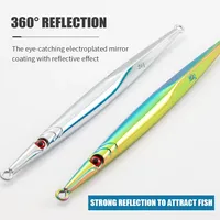 Jig vertical en alliage de zinc de 80g et 18cm pour pêche en mer, leurre dur métallique coulant à lancer lent, matériel de pêche en eau salée